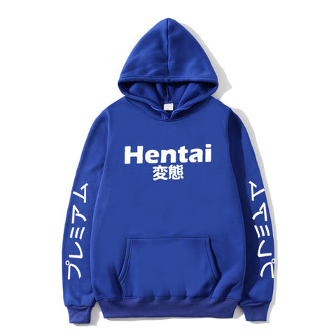 Image of New Winter Anime Senpai  Design Print Fleece Men's Hoodies Sweatshirts Men Women Streetwear Funny Black Hoody Man Winter Clothes