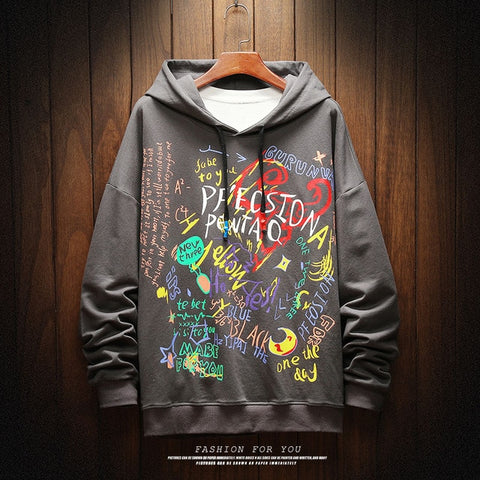 Image of 2020 AUTUMN  Spring Fashion High Quality Sweatshirt Men Hip Hop Long Sleeve Pullover Hoodies Sweatshirt Clothes