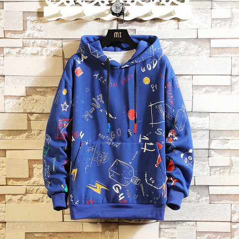 Image of 2020 AUTUMN  Spring Fashion High Quality Sweatshirt Men Hip Hop Long Sleeve Pullover Hoodies Sweatshirt Clothes