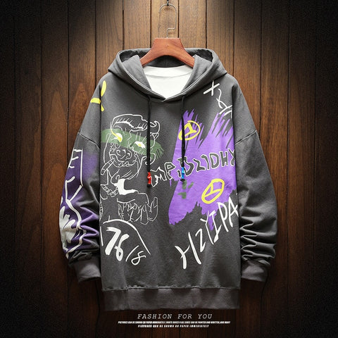 Image of 2020 AUTUMN  Spring Fashion High Quality Sweatshirt Men Hip Hop Long Sleeve Pullover Hoodies Sweatshirt Clothes