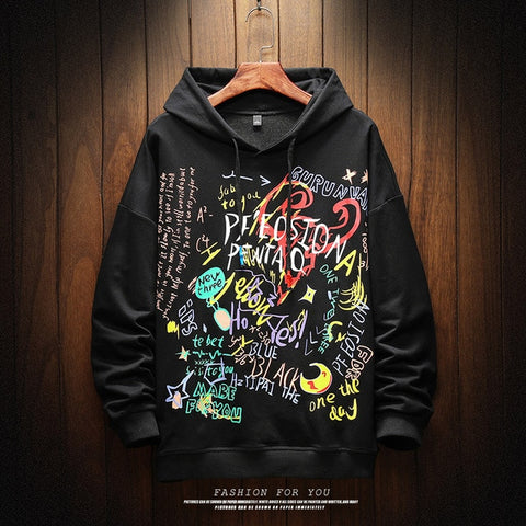 Image of 2020 AUTUMN  Spring Fashion High Quality Sweatshirt Men Hip Hop Long Sleeve Pullover Hoodies Sweatshirt Clothes