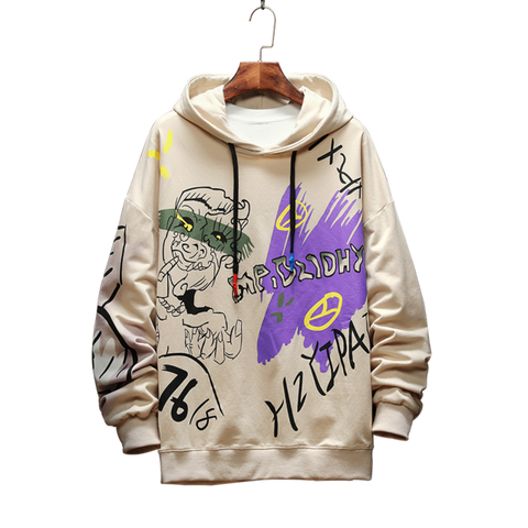Image of 2020 AUTUMN  Spring Fashion High Quality Sweatshirt Men Hip Hop Long Sleeve Pullover Hoodies Sweatshirt Clothes