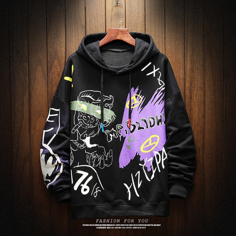 Image of 2020 AUTUMN  Spring Fashion High Quality Sweatshirt Men Hip Hop Long Sleeve Pullover Hoodies Sweatshirt Clothes