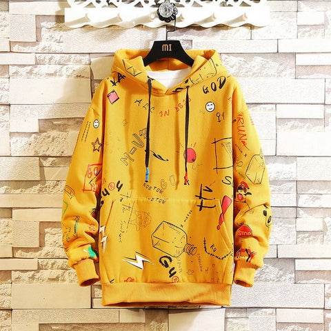 Image of 2020 AUTUMN  Spring Fashion High Quality Sweatshirt Men Hip Hop Long Sleeve Pullover Hoodies Sweatshirt Clothes